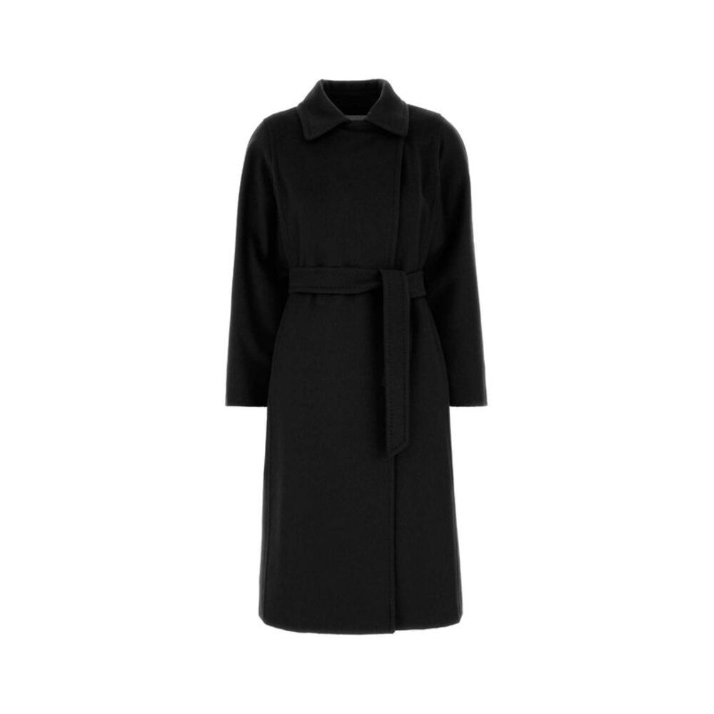 Max Mara Women Black Camel Manuela Coat
